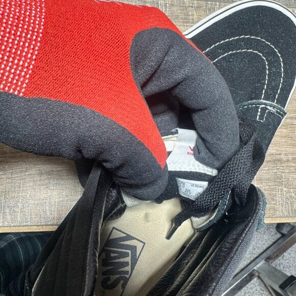 Vans Off The Wall Black Suede High Top Sneakers Men's Size 10 - Picture 5 of 7